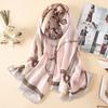Spring Scarf Women's Luxury Design Polyester Material Smooth Scarf Soft Shawl Beach