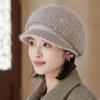 Autumn Winter Cold Resistant Knitted Warm Hat Thick Duckbill Hat Western Style Woolen Hat for Women