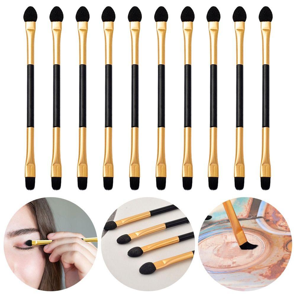 10PCS Fashion Makeup Tool Lip Eyebrow Eyeshadow Brush Double-head Sponge Stick Eyeliner Applicator