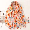 Fashion Luxury Women Viscose Scarf Ventilate Designer Shawl Cotton Linen Tassel Pashmina Muslim Hijab Wrap Floral