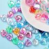 Home Party Supplies Heart Shape For Jewelry Making Acrylic Earrings Beads Necklace 8.5*9mm Loose Beads 150Pcs DIY Bracelet Charms
