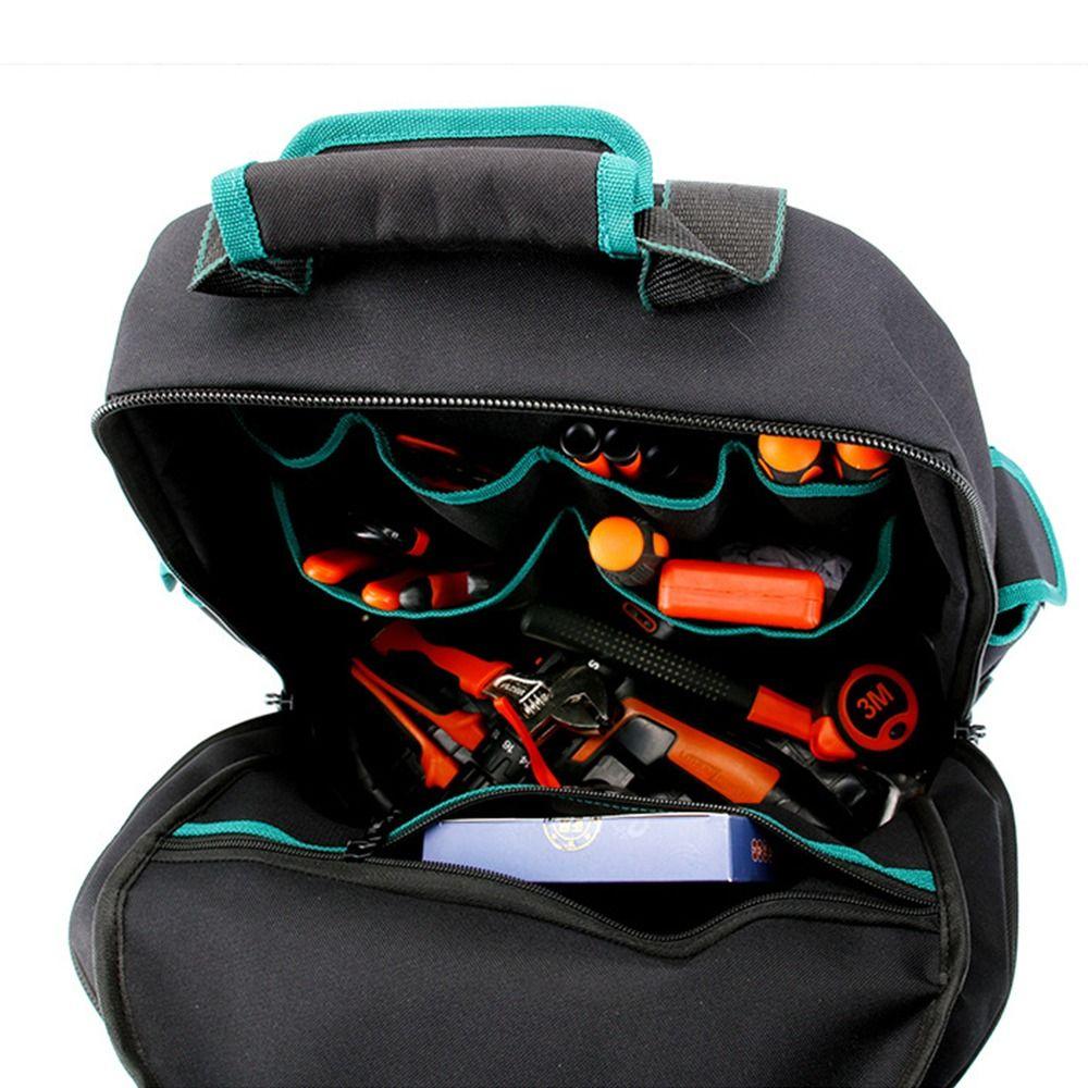 Multi-Pocket Woodworking Bag Waterproof Electrician Toolbag Electrician Backpack  Woodworking