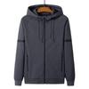 New Spring Autumn Cotton Men's Jacket Zipper Cardigan Sports Hooded Top Fashion Knitted Jacket L-8XL