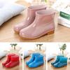 Fashion Solid Rain Boots Woman Water Shoes Women Slip On Keep Warm Non-slip Boots Wash The Car Boots Washing Shoes Wer45