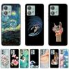 For Motorola Edge 40 Neo Case Moto Edge 40 Neo Black Silicon 6.55 Inch Cute Cartoon Cases Full Protection Shockproof Anti-fall Cases