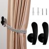 Durable Practical Hold Curtain Holdback Wall Hanger Curtain Holder Mounted Metal Hooks