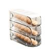 3PCS Egg Container For Refrigerator Plastic Stackable Auto Rolling Egg Holder Storage Box for