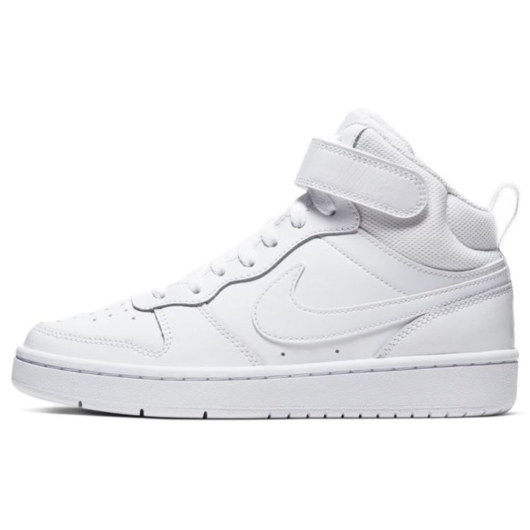 Nike Court Borough Mid 2 GS Triple White Kids Sneakers CD7782-100