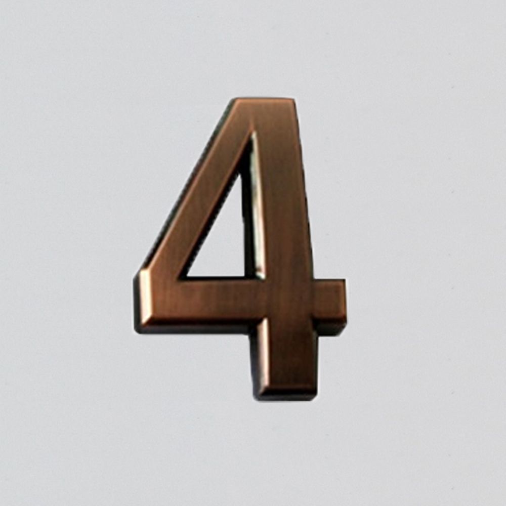 1 PC Waterproof Bronze ABS Plastic Numeral Room Number Digits Sticker Address Sign Door Plates