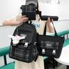 Korean Style Canvas Backpack Set for Elementary To High School Girls