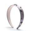 FINDELISE Signature Etoile Crystal Satin Head Band Grey