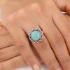 Green Amazonite Gemstone 925 Sterling Silver Jewelry Handmade Ring Gift For Wife RR-7-22