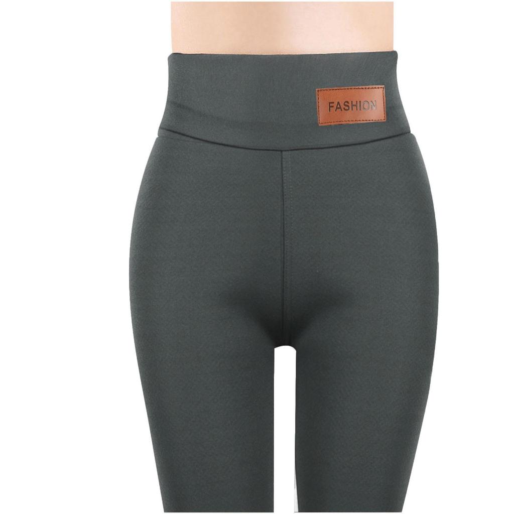 Women Solid Warm Winter Tight Thick Velvet Wool Cashmere Pants Trousers