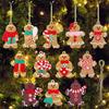 12pcs Gingerbread Man Ornaments for Christmas Tree, Assorted Gingerbread Ornaments, Gingerbread Christmas Ornaments