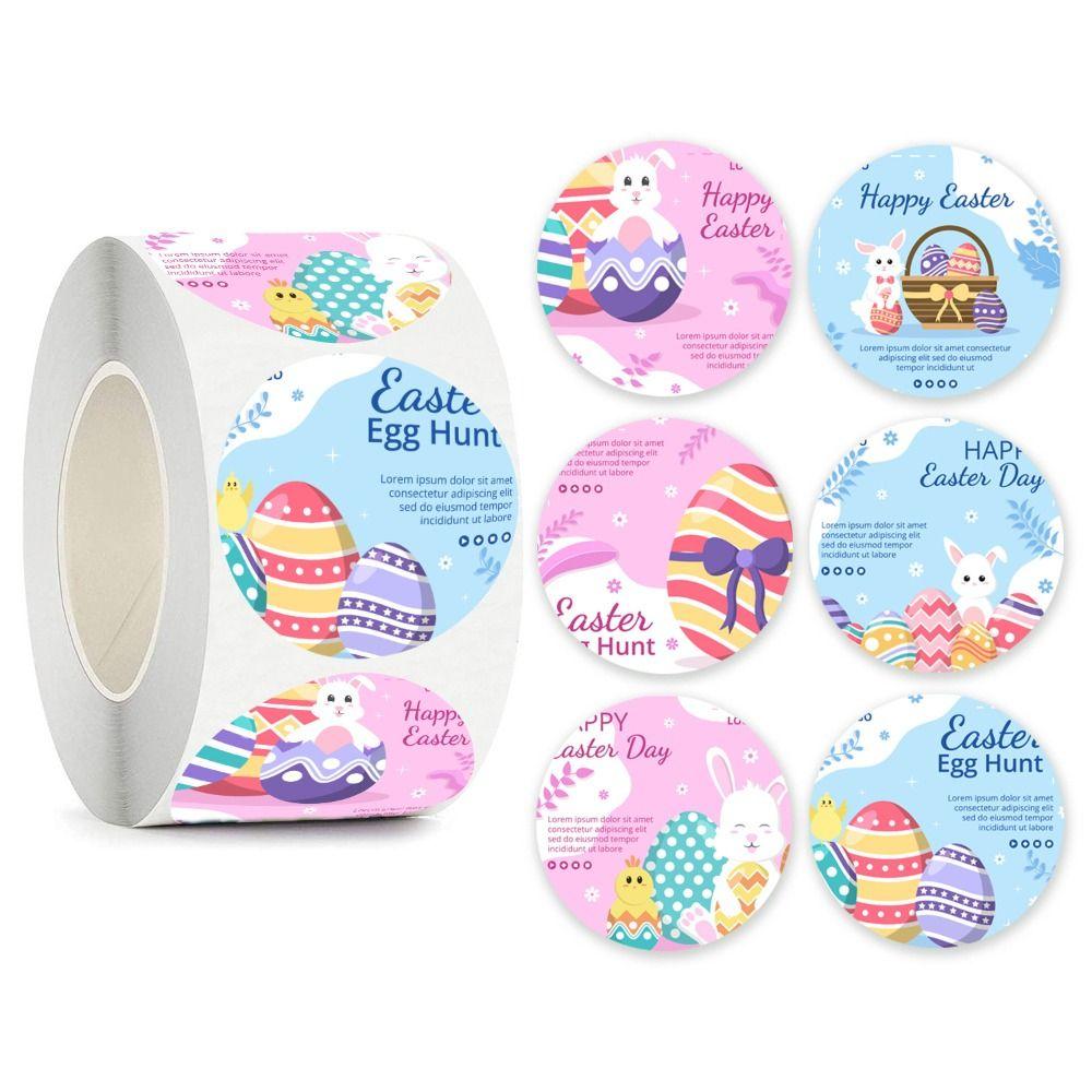 Cute Painted Eggshell Stickers Easter Egg Easter Stickers Toy Rabbit Stickers Girls