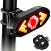 USB Rechargeable LED Bicycle Tail Light Multi-Mode Safety Signal with Turn Signals Red Flash Bike Light