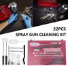 Pneumatic Spray Gun Cleaning Set Cleaning Brush 22Pcs Maintenance Tool Kit Brush Cleaning Oil Professional Kit