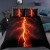 Thunder and Lightning Duvet Cover Set Cloud Natural Disaster Landscape Bedding Set for Kid Teen Adult Polyester Comforter Cover