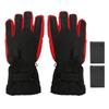 Electric Heated Gloves Polyester Waterproof Battery Powered Winter Heated Gloves for Skiing Black