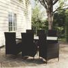 Day and Night - Day and Night Garden Dining Set 7 Pieces Black Synthetic Rattan