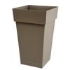 Tall Square Flower Pot 39 Cm - EDA - Tuscany - 62 L - 39 X 39 X H. 65 Cm - Taupe