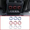 For Land Rover Defender 110 130 Car Styling Aluminum Alloy Back Row Air Conditioning Knobs Trim Ring Car
