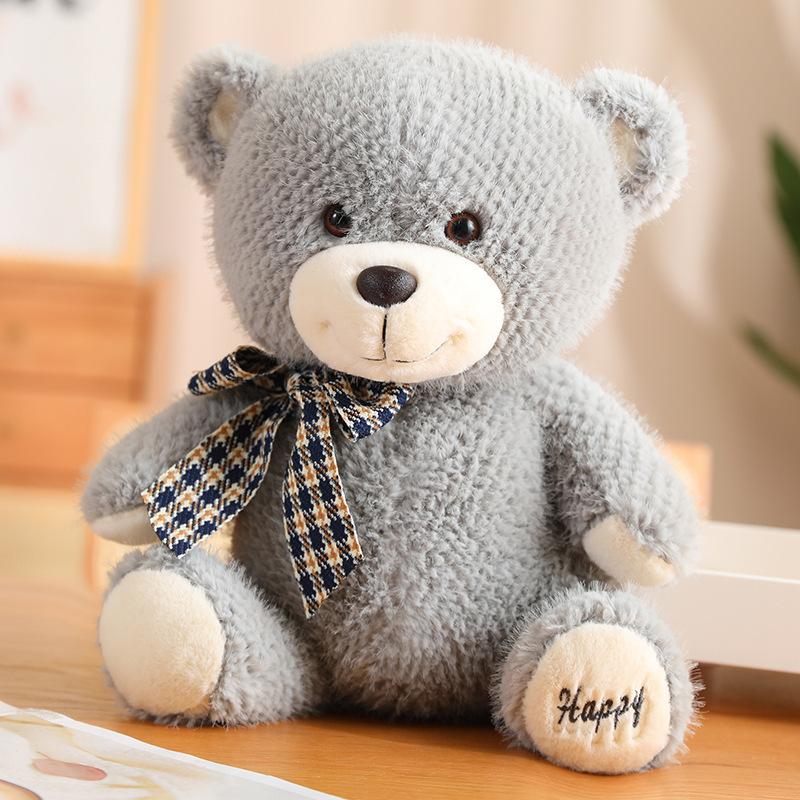 Bow Tie Teddy Bear Plush Toy Doll Sitting Cuddle Bear Doll Cute Bear For Girlfriend Valentine'S Day Gift