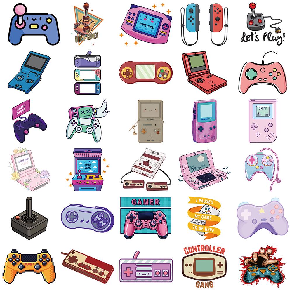 Retro Game Controller Graffiti Stickers Set (57 Pcs) for Consoles, Phones, Laptops, Suitcases