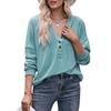 2024 New Autumn Winter Hooded Sweatshirts Women Fashion Buttons V-neck Long Sleeve Pullovers Ladies Casual Loose Hoodies