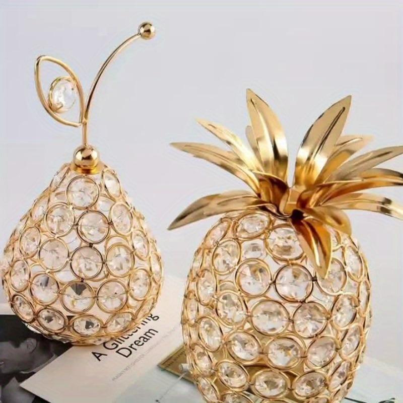 Crystal Fruit Decorations Luxurious Crystal Colorful Fruit Handicrafts Color Fruit Statues Home Decors Creative Gift