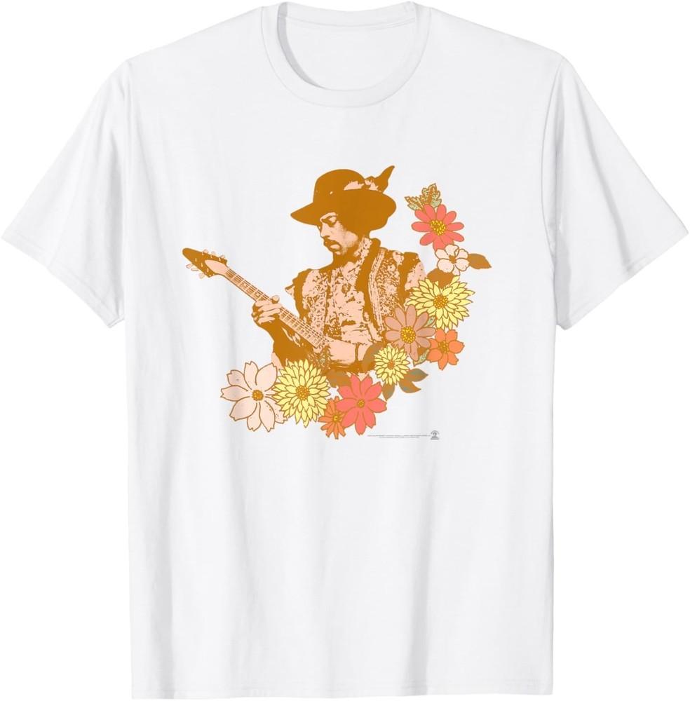 Jimi Hendrix Guitar Flowers T-Shirt