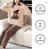 Warm Sleepwear for Winterthickened Warm Flannel Pajamas Student Long Sleeve Cartoon Ladies Loungewear Setpajamas Woman Offer