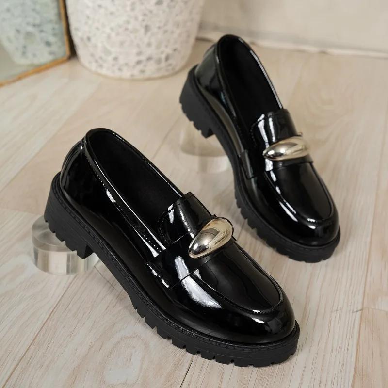 Ladies Shoes Brand Slip-on Women's High Heels Fashion Metal Decoration Office and Career New Plus Size High Heels