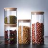 Glass Jar With Bamboo Lid Sealed Canister Food Storage Bottles Container Storage
