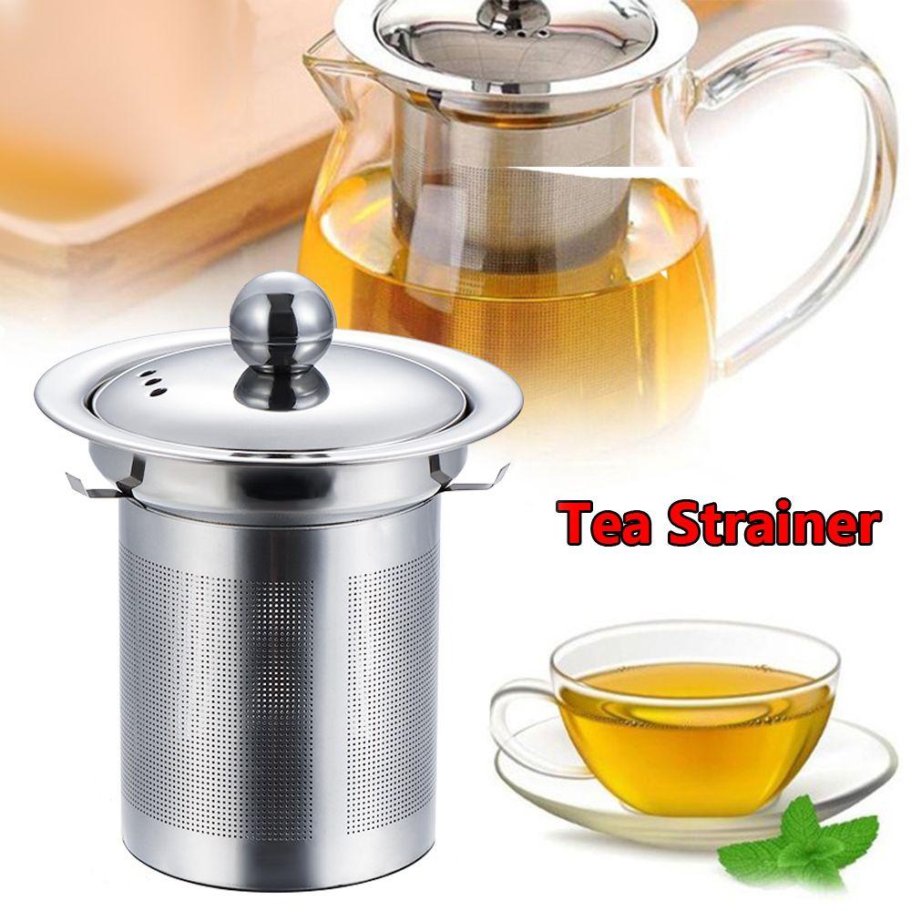 Infuser Fine Coffee Mesh Stainless Steel Tea Strainer Lid Filters