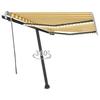 VidaXL Manual Retractable Awning with LED 350x250 Cm Yellow and White 3069723
