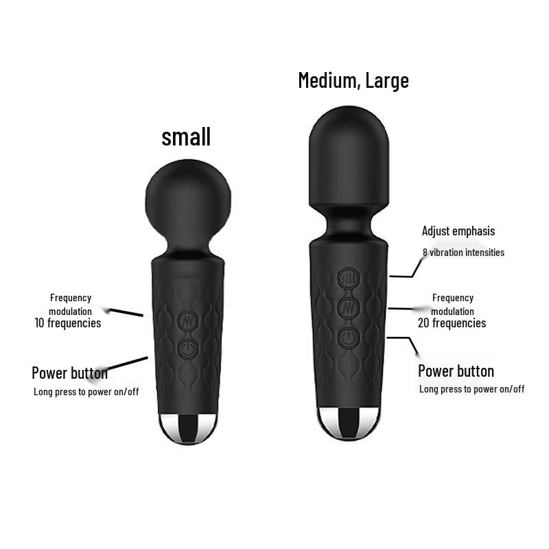Knight Multifrequency Vibrator: Strong AV Wand for Clitoral Teasing and Massage Stick Sex Toy for Women