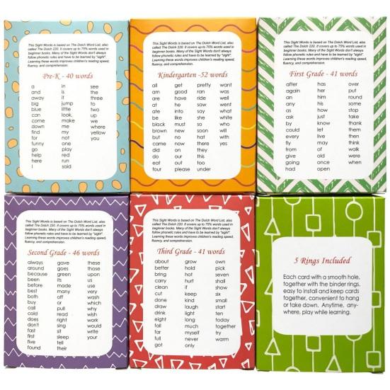 1 Set Sights Words Flash Cards Alphabet ABC English Words Spelling Preschool Learning