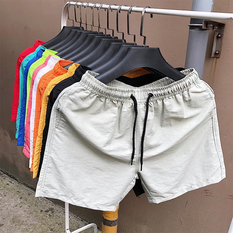 Summer Men's Casual Shorts Candy Colored Five Quarter Pants Men's Sports Loose Quick Drying Thin Beach Pants Shorts Men’s