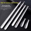 Stainless Steel Long Handle Shoehorn - Compact Metal Shoe Lifter & Remover