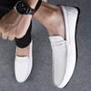 Mens White Loafers Leather Shoes Men Casual Boat Shoes Mens Fashion Shoes Man Sneakers Style Loafer Masculino Moccasins Men