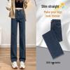 2025 New Style Women's High-Waist Straight Leg Jeans: Trendy Loose Fit for Spring and Autumn