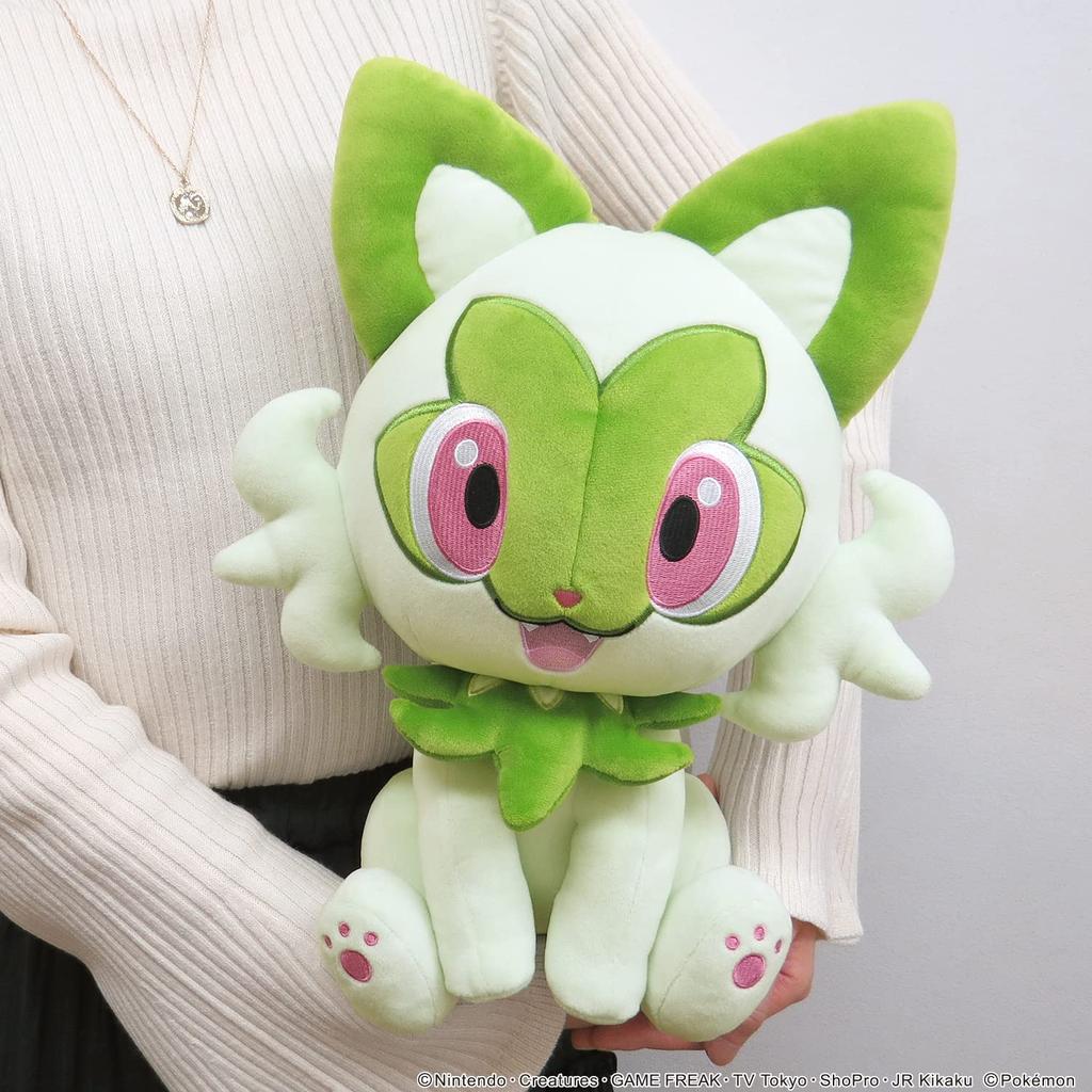 Sanei Boeki Pokemon Potehugu Cushion Nyaoha W28 X D29 X Stuffed Animal Goods Pokemon PZ64 H35.5cm