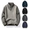 Men's Casual Color-blocking And Patchwork Style Two-piece Hoodie, Men's Loose V-neck Patchwork Lapel Shirt Hoodie