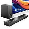 ULTIMEA Dolby Atmos Soundbar for TV Speaker 3D Surround Sound with Subwoofer Peak Power 190W Deep Bass Enhanced HDMI Compatible Black Nova S50 2.1ch
