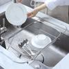 Stainless Steel Expandable Sink Colander Fine Mesh Sink Strainer Sink Drainer Basket  Vegetables