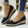 Casual Shoes for Women Heeled Shoes Ladies Wedge Heels Retro Women Pumps Deep Mouth Platform Pumps Office Women Shoes2025