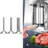 3pcs Practical Sausage Filling Tubes Set Accessory Stainless Steel Meat Stuffer Funnels for Home and Kitchen Use