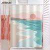 Bathroom Thickened Waterproof Curtain Mildew Proof Shower Curtain Shower Partition Curtain Shower Curtain Bathroom Curtain Free Perforation