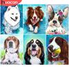HUACAN 5D DIY Diamond Painting Dog Full Square Round Rhinestone Kit Diamond Embroidery Animal Mosaic Christmas Gift Art
